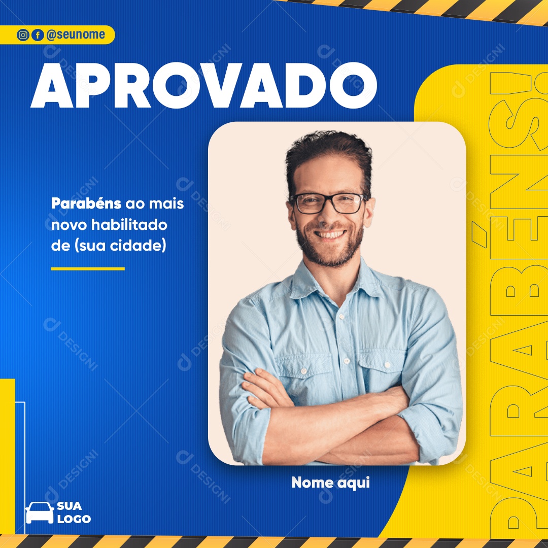 Social Media Feed Aprovado Novo Habilitado PSD Editável