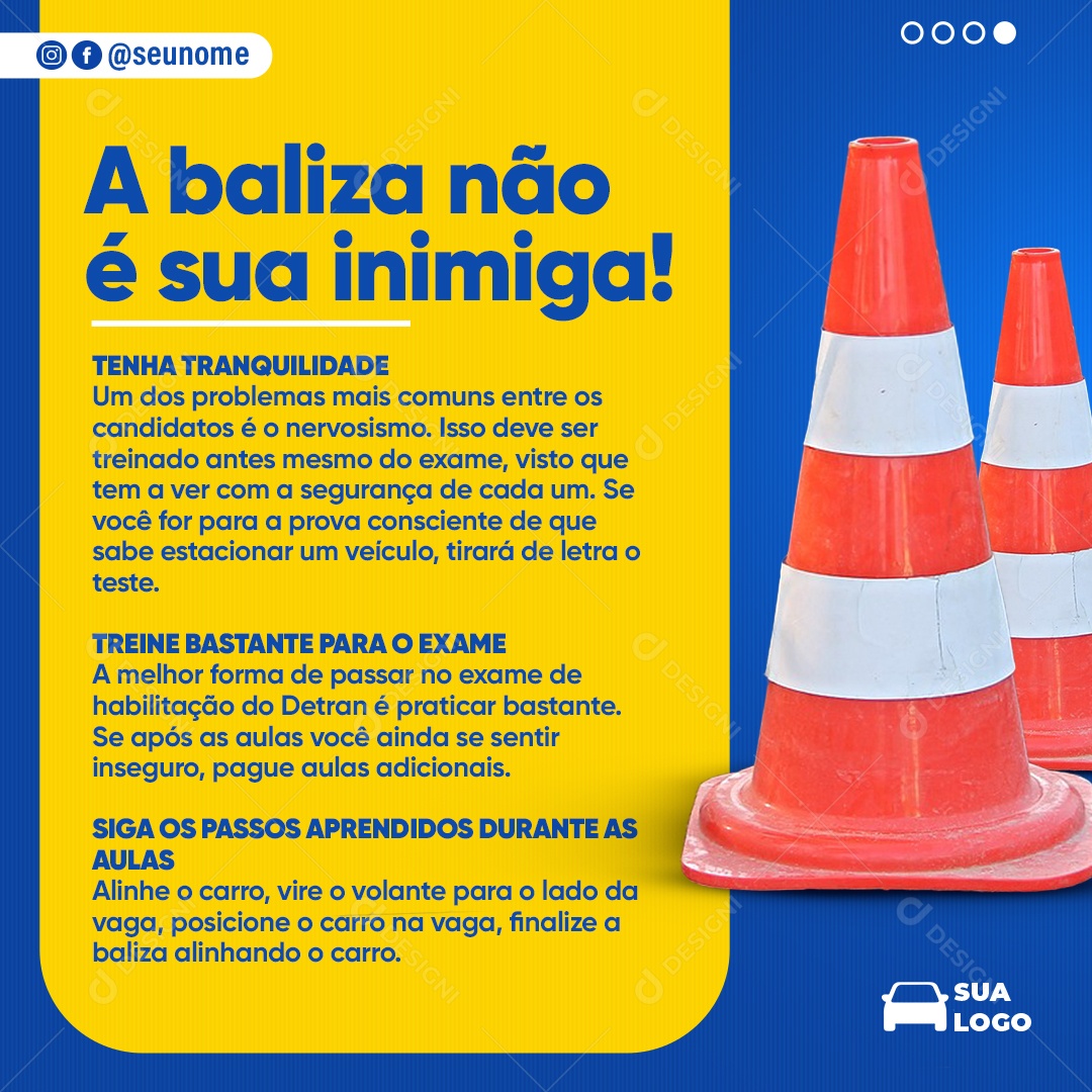 Feed A Baliza Não é Sua Inimiga Social Media PSD Editável