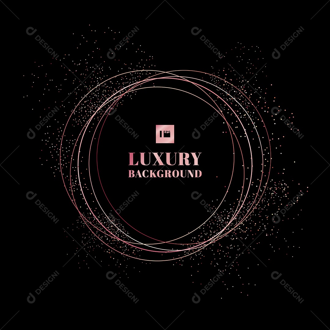 Background Círculos de Ouro Rosa Vetor EPS