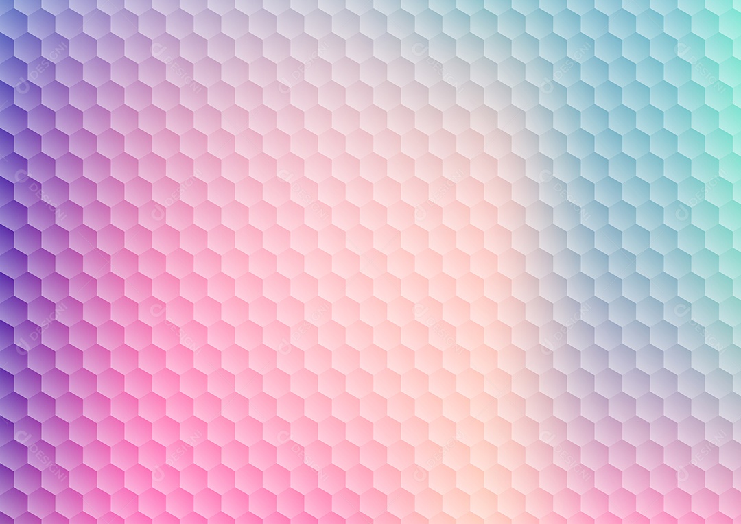 Background Hexágono Colorido Vetor EPS