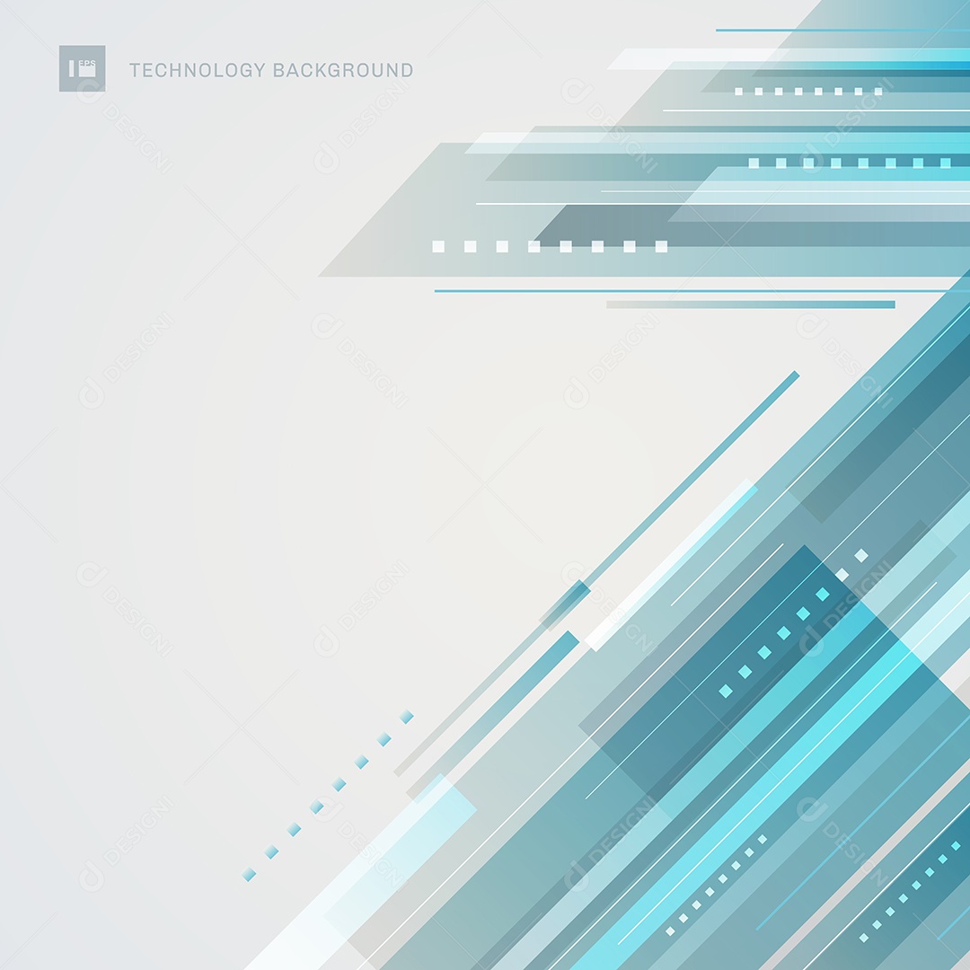 Background Estilo Futurista Azul Vetor EPS