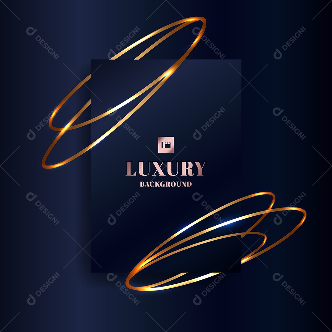 Background Abstrato de Papel Azul Com Espiral Dourada Vetor EPS