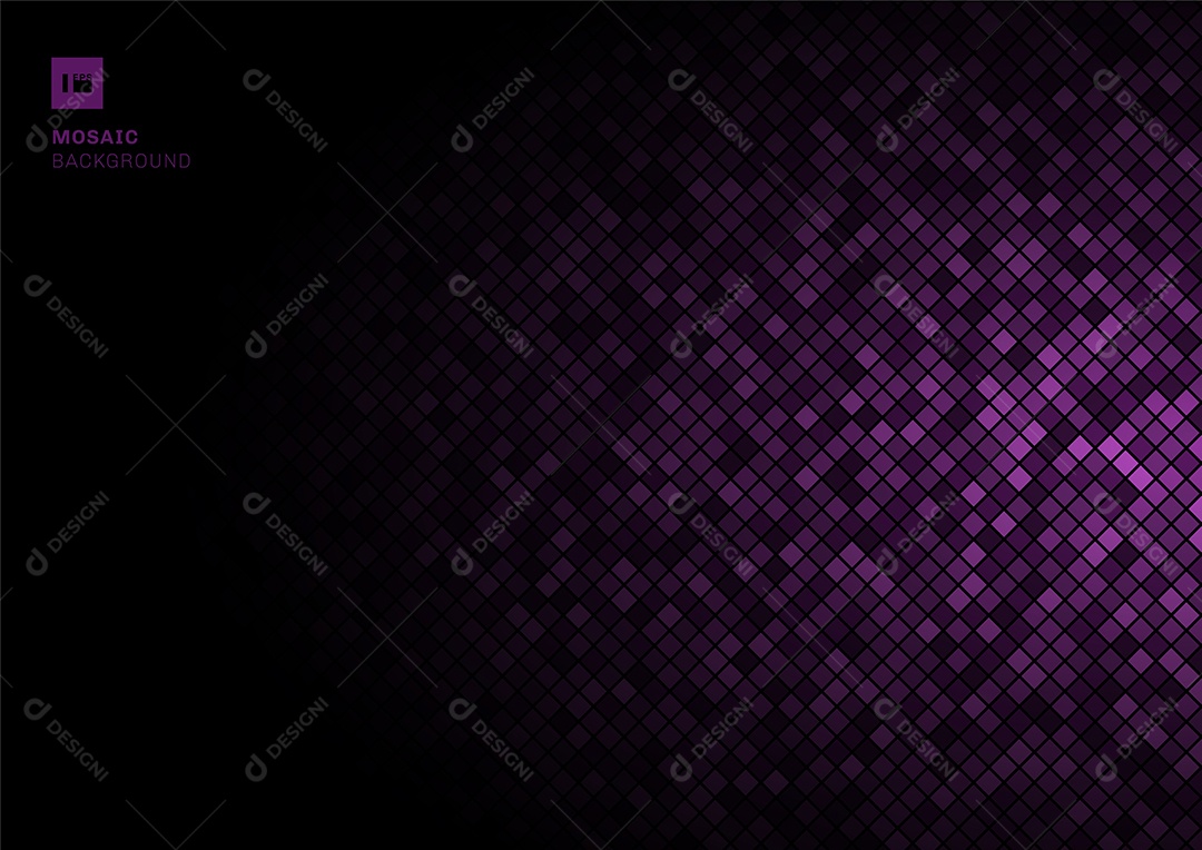 Background Mosaico Roxo Vetor EPS