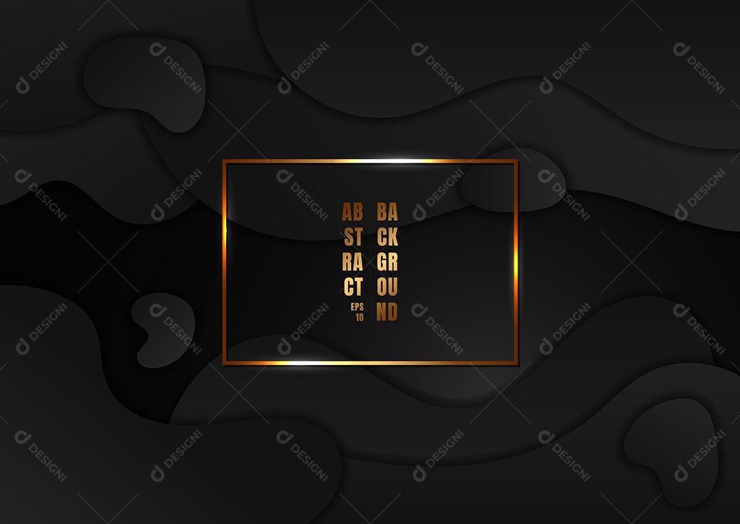 Background Abstrato Dinâmico Preto Ondulado Vetor EPS