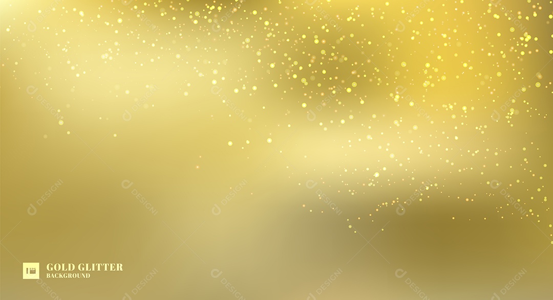 Background Luzes Cintilantes Dourado Vetor EPS