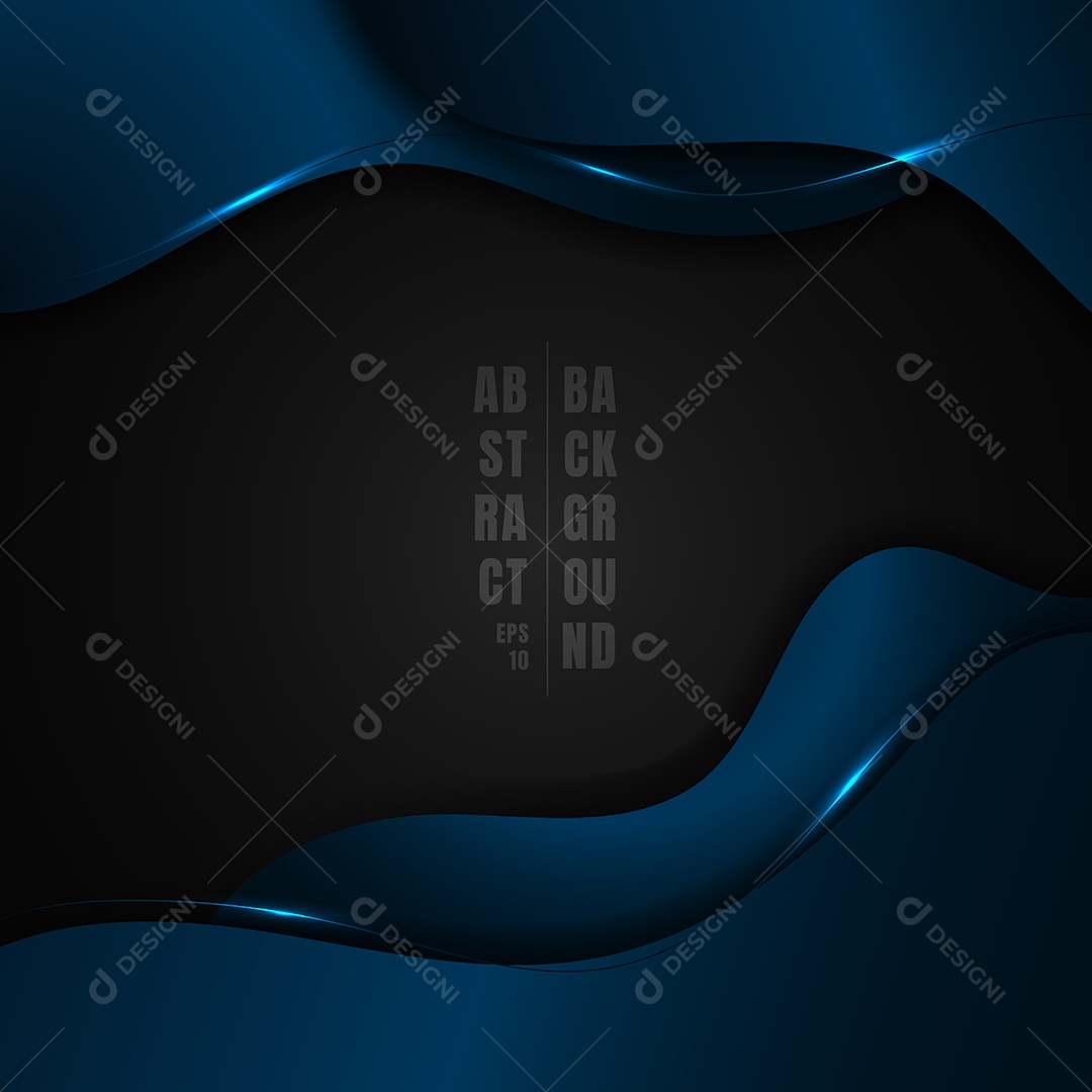 Background Formas Onduladas Azul Vetor EPS