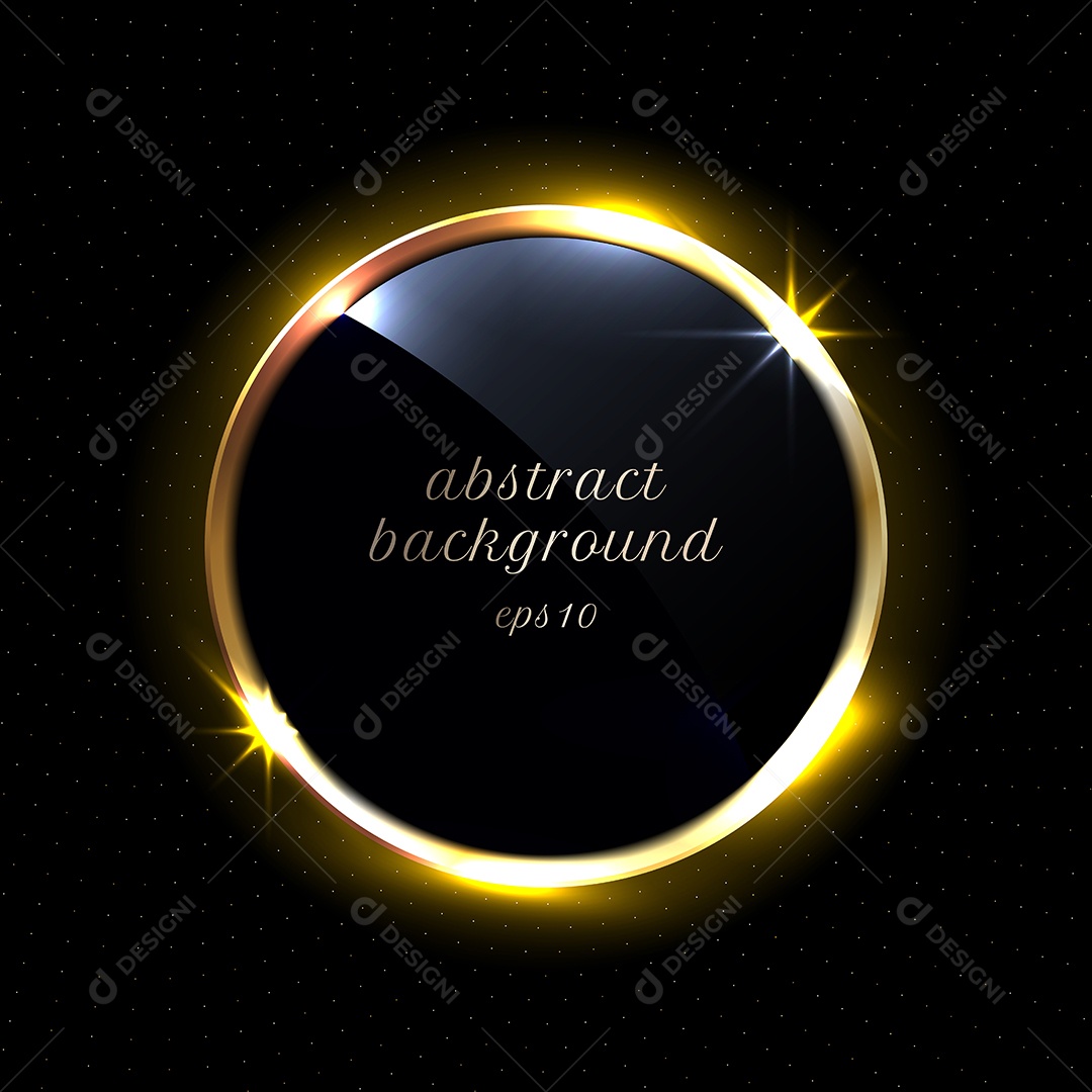 Background Circulo Dourado Abstrato Vetor EPS