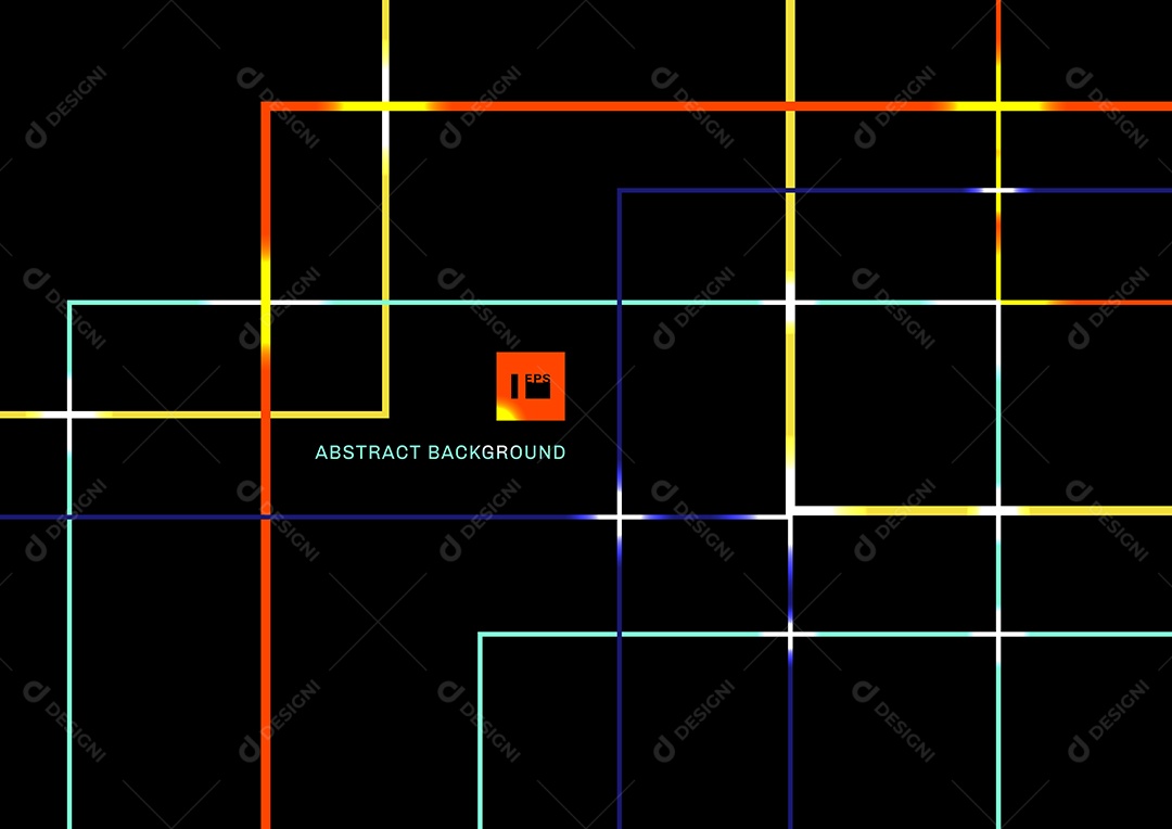 Background Linhas Geométricas de Cores Vibrantes Vetor EPS