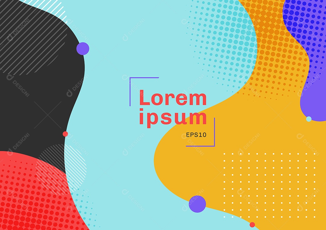 Background Fluido Colorido Dinâmico Abstrato Vetor EPS