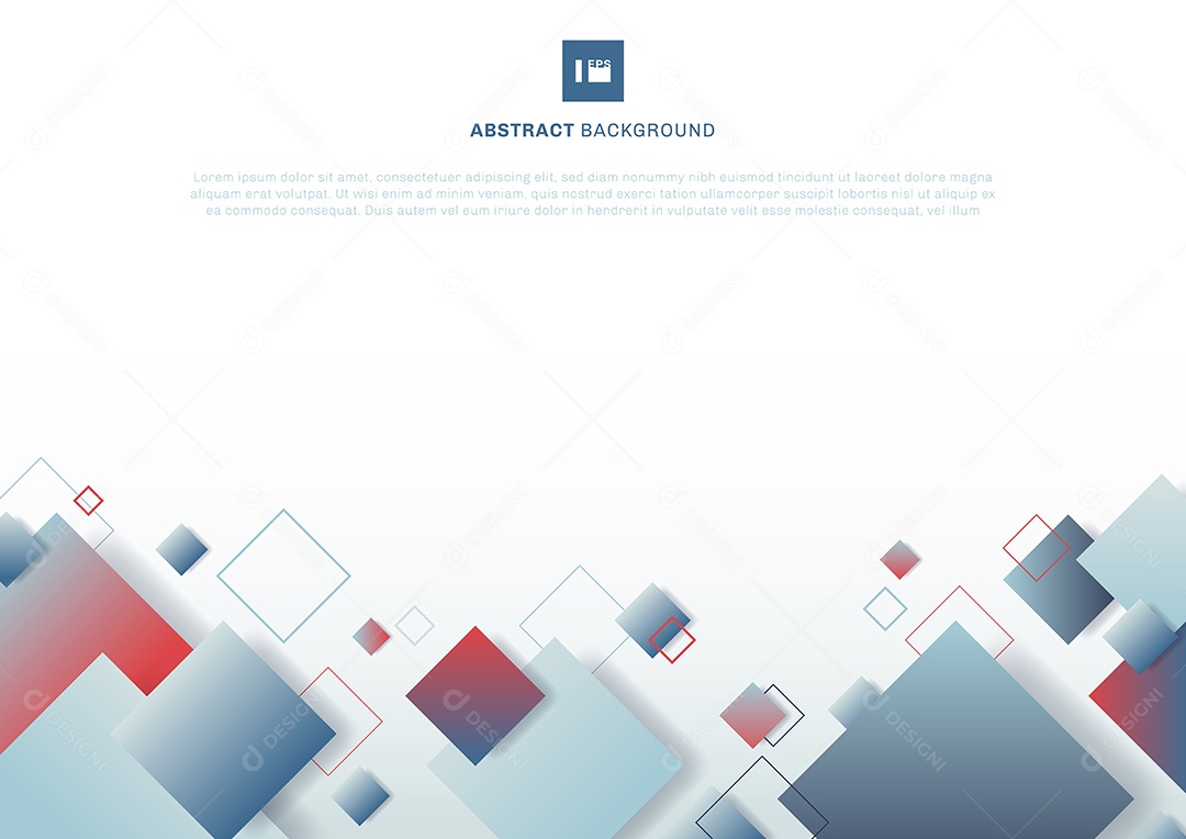 Background Geométrico Quadrado Abstrato Vetor EPS