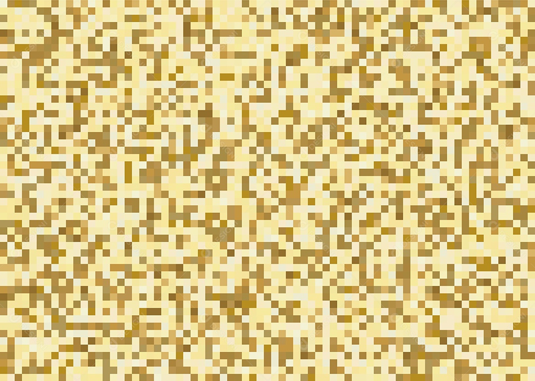 Background Mosaico do Pixel Quadrado do Ouro Vetor EPS