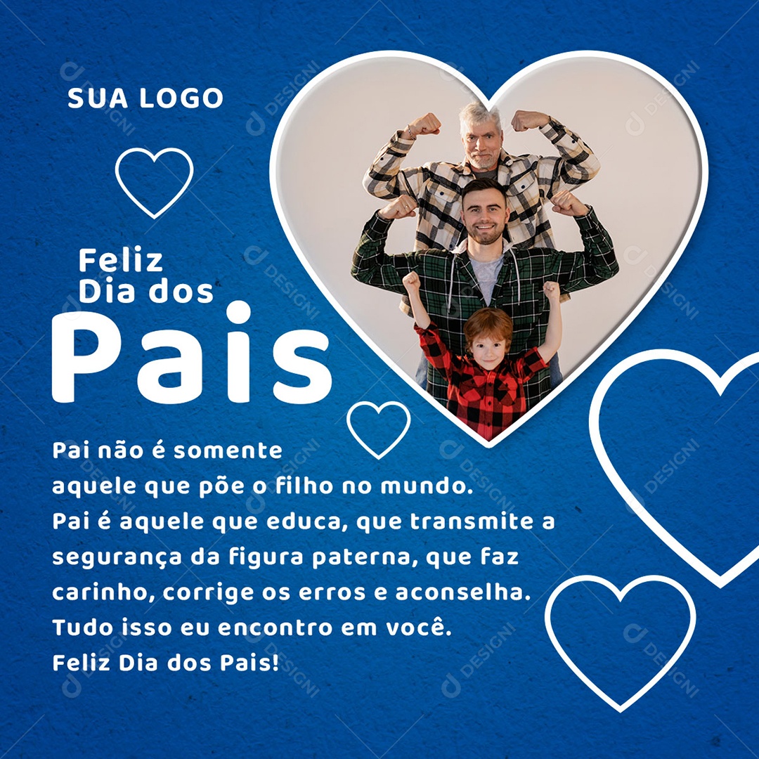 Social Media Feliz Dia Dos Pais Corrige Erros e Aconselha PSD Editável