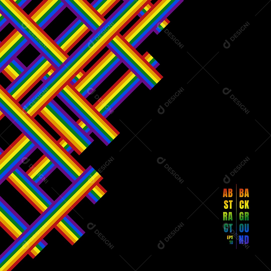 Background Com Faixas Coloridas Diagonais Vetor EPS