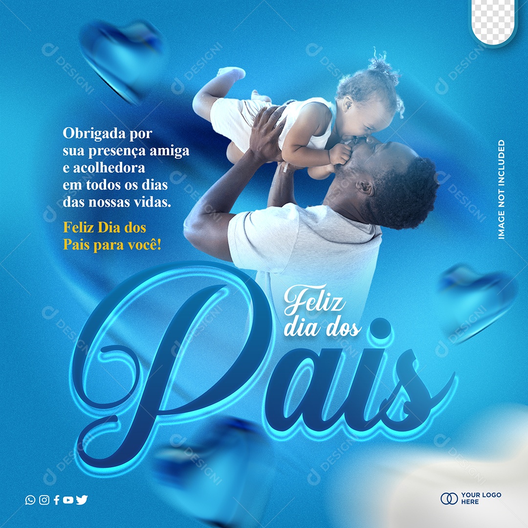 Social Media Feed Feliz Dia Dos Pais Para Você PSD Editável