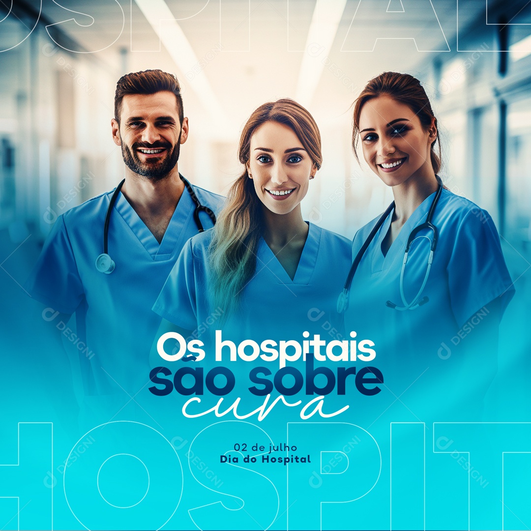 Hospitals Are About Healing July 2nd Hospital Day Social Media Editable PSD