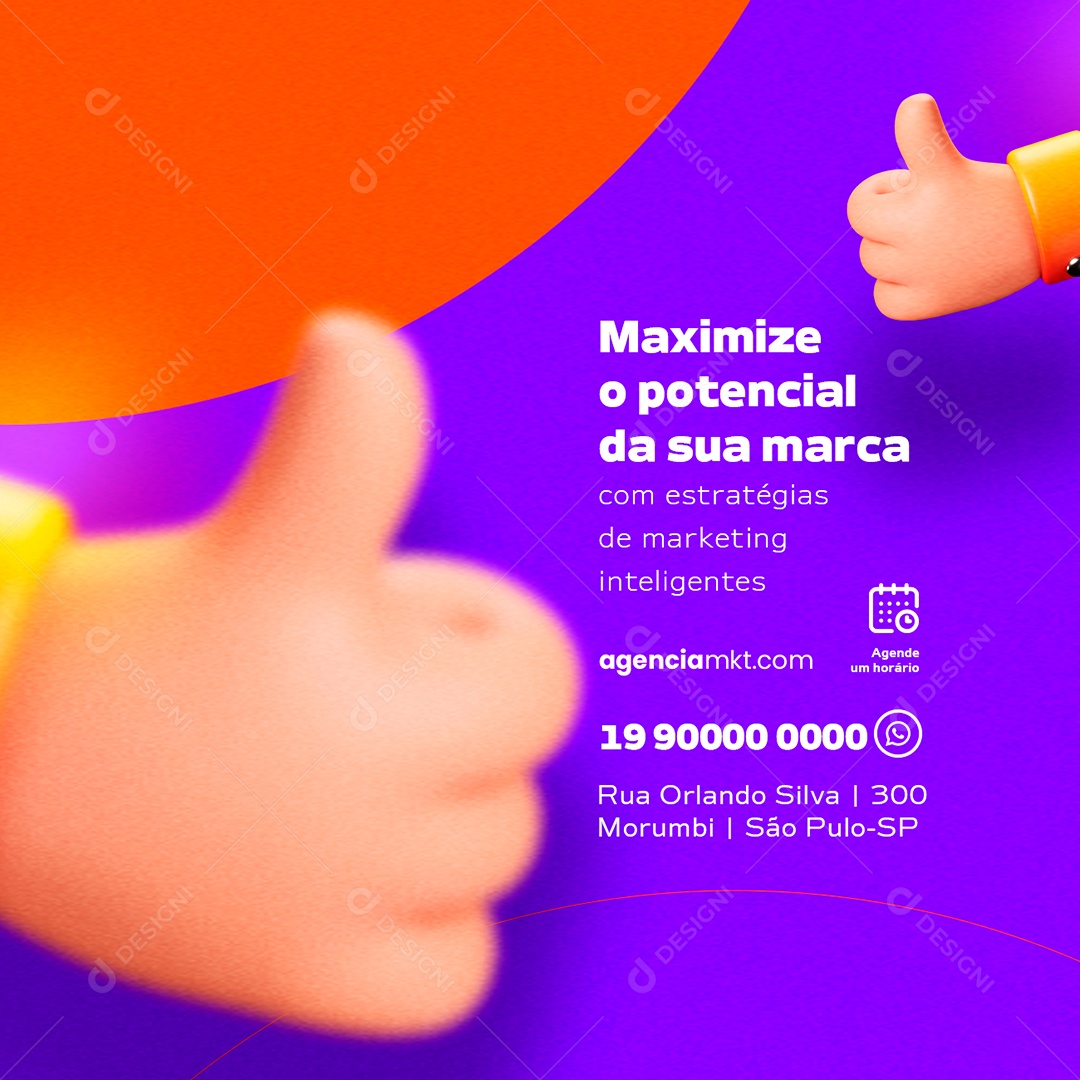 Maximize O Potencial Da Sua Marca Agência De Marketing Social Media PSD Editável