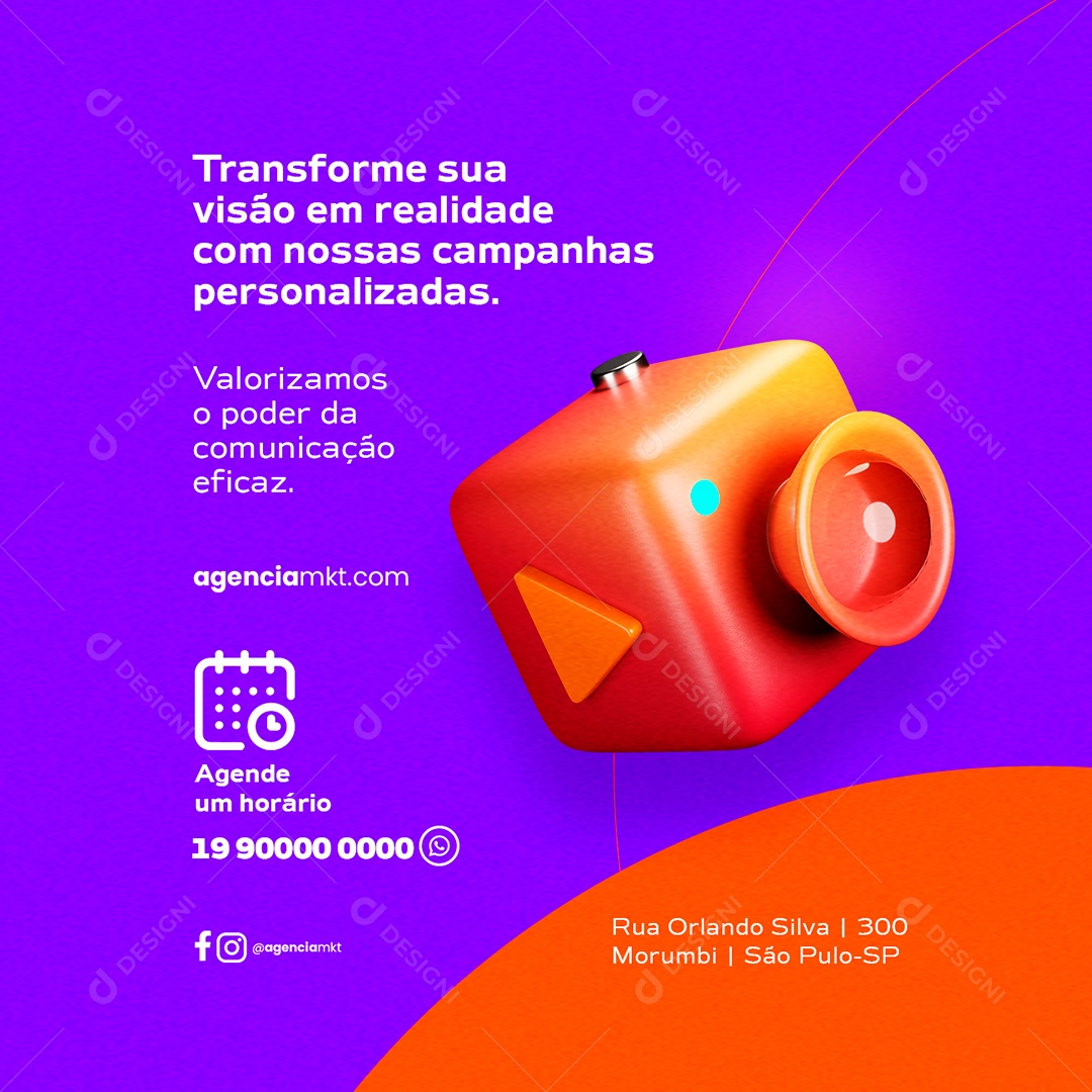 Transforme Sua Visão Em Realidade Com Nossas Campanhas Agência De Marketing Social Media PSD Editável