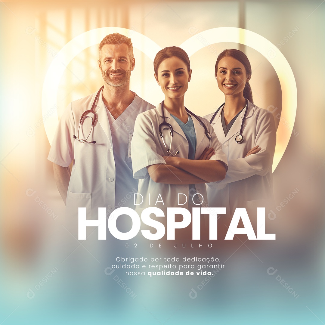 Dia Do Hospital 02 De Julho Qualidade De Vida Social Media PSD Editável