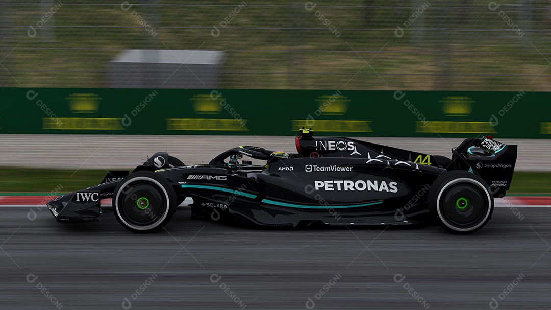 Ilustração carro de corrida F1