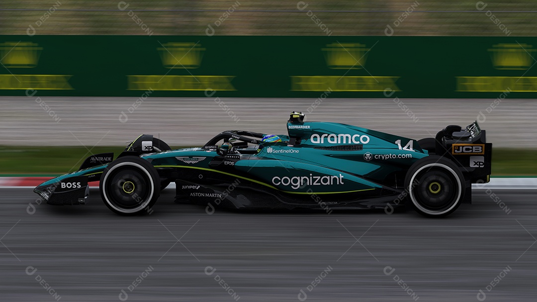 Ilustração carro de corrida F1