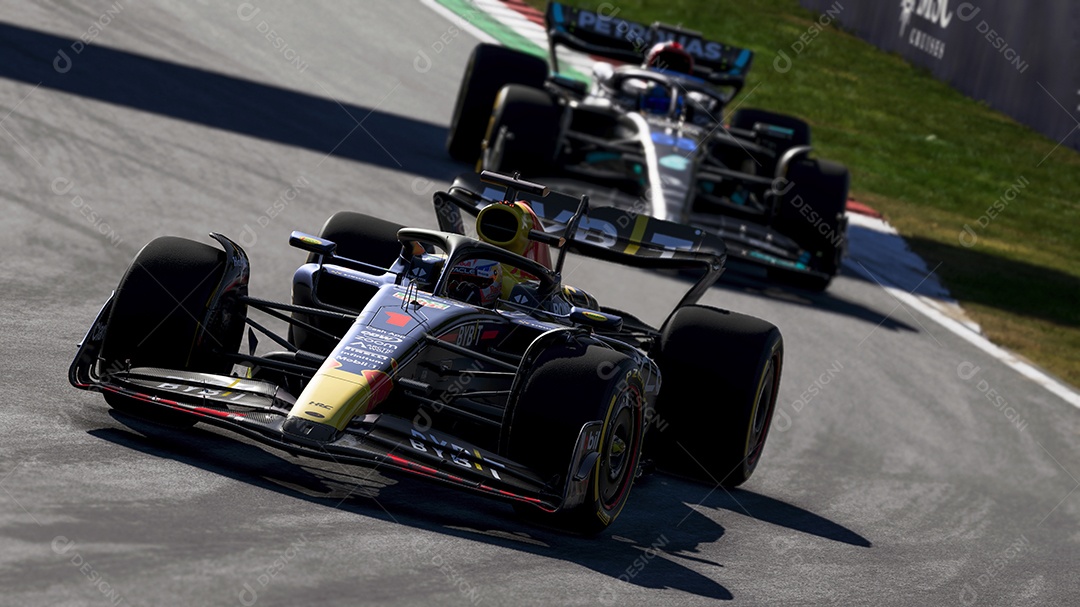 Ilustração carro de corrida F1