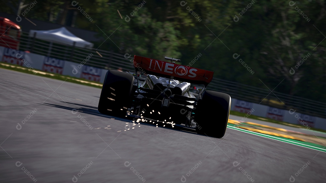 Ilustração carro de corrida F1