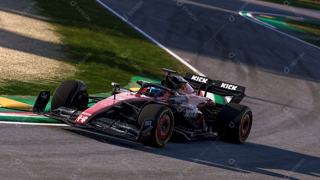 Ilustração carro de corrida F1