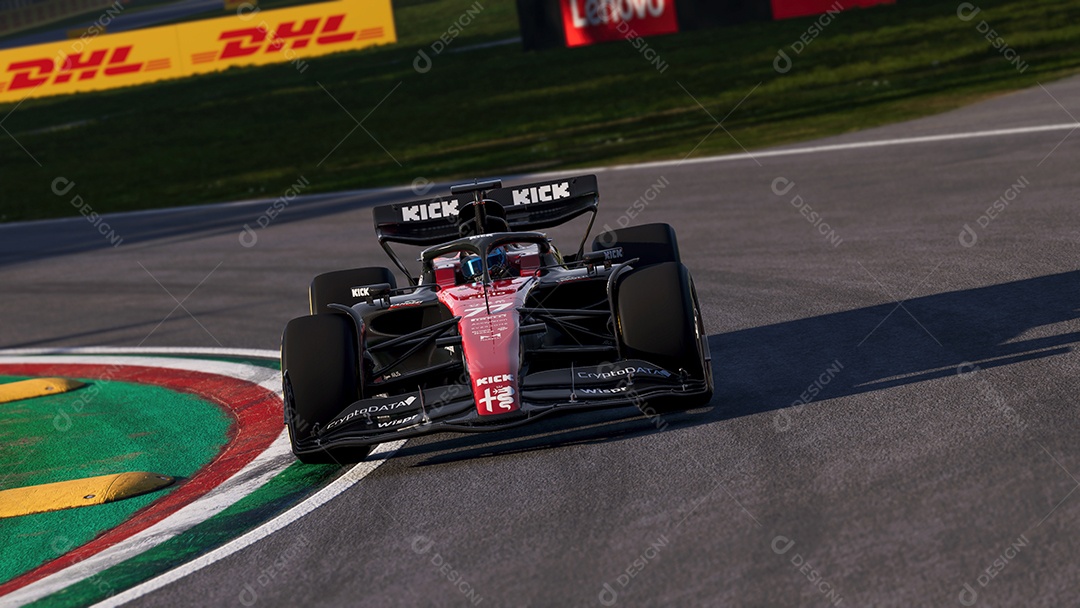 Ilustração carro de corrida F1