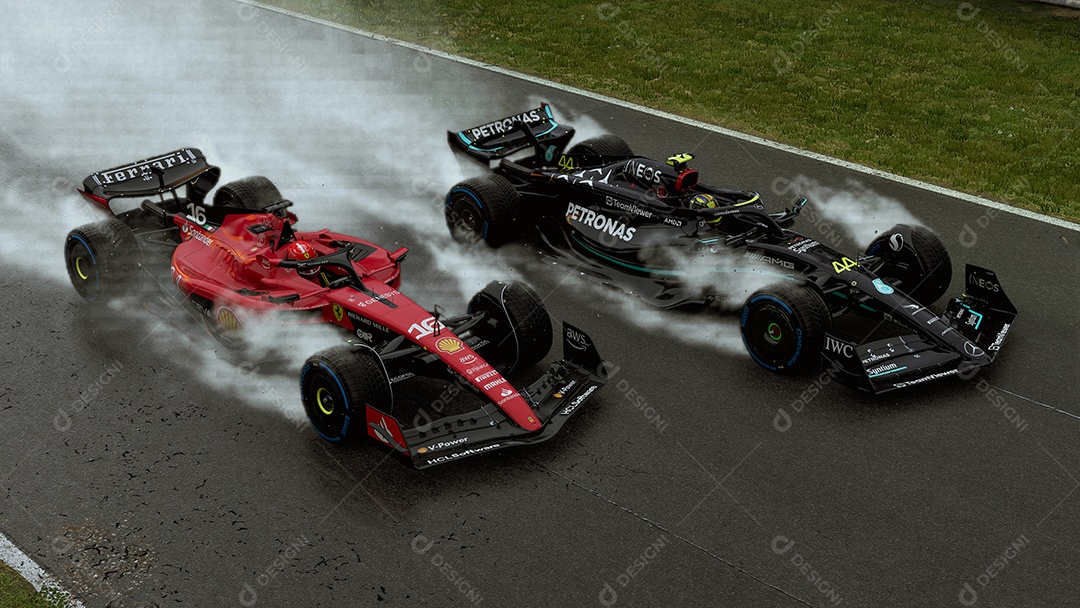 Ilustração carro de corrida F1