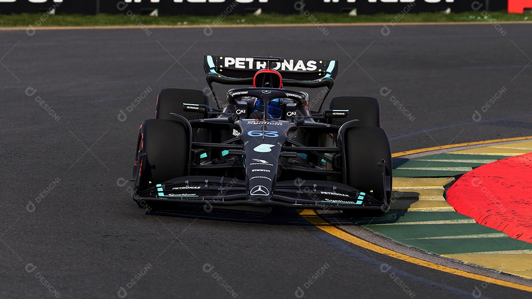 Ilustração carro de corrida F1