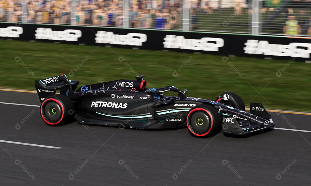 Ilustração carro de corrida F1