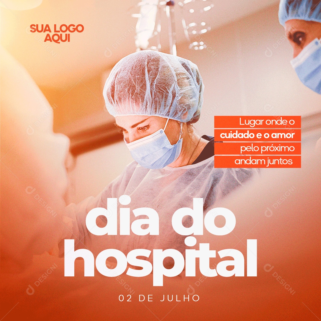 Social Media Dia Do Hospital 02 De Julho PSD Editável