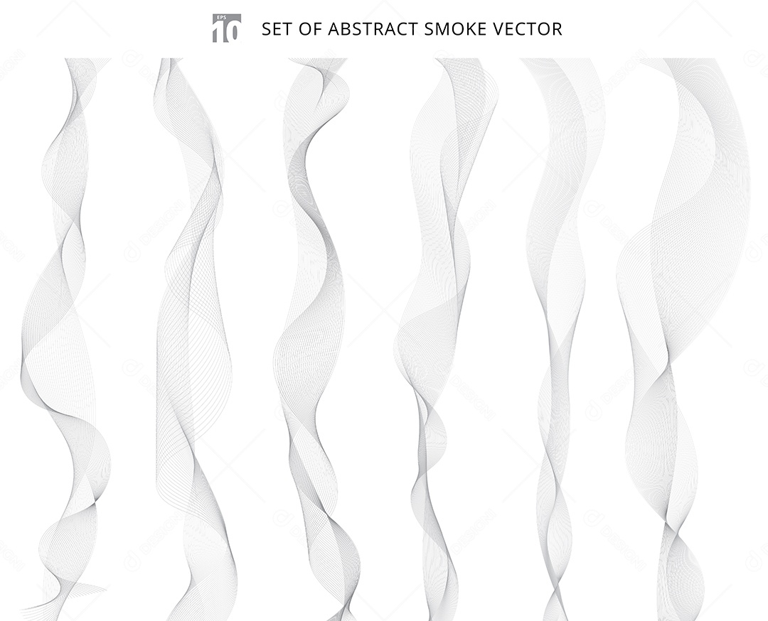 Background Conjunto de Onda Cinza Abstrata Vetor EPS
