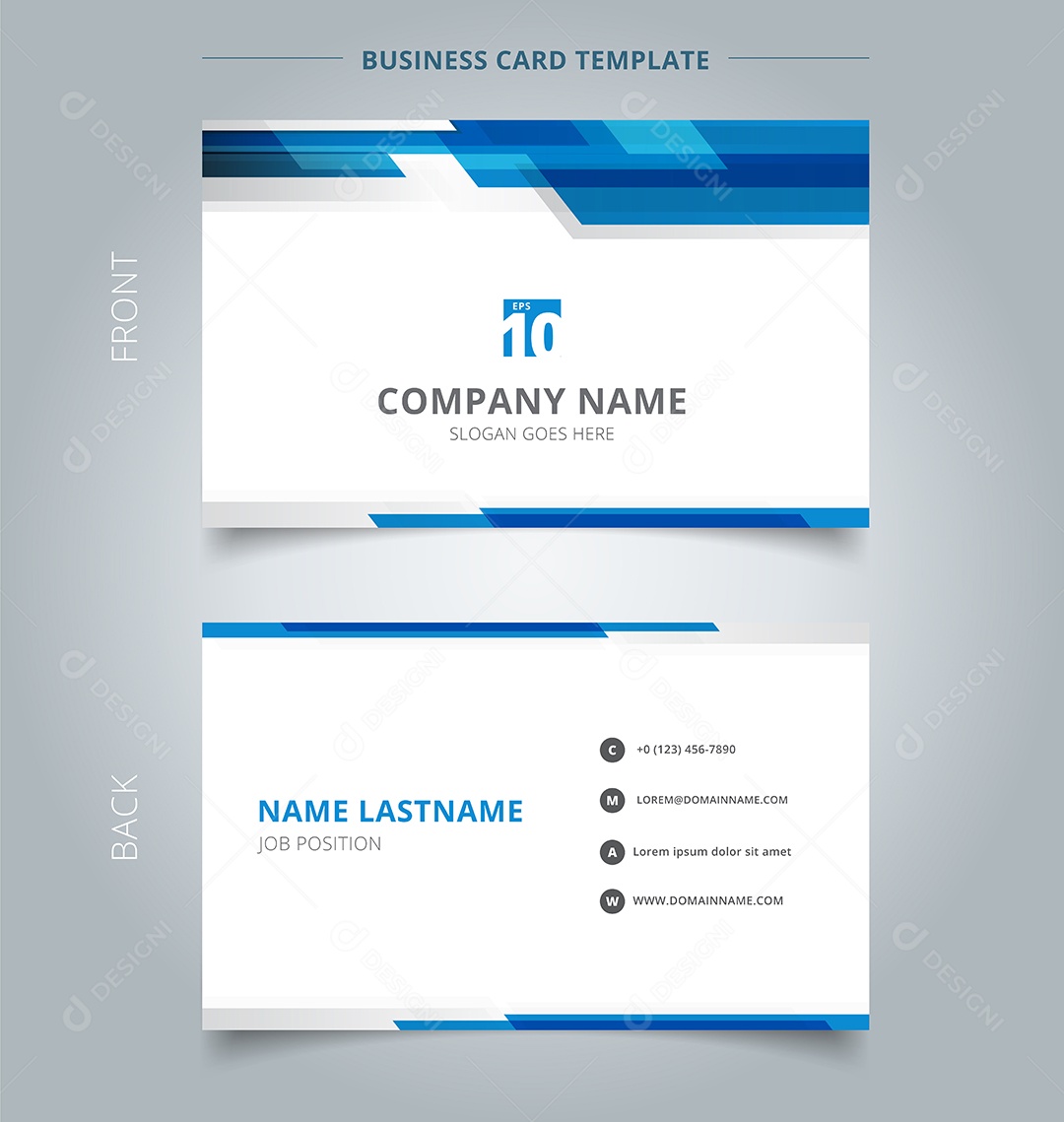 Modelo de Cartão de Visita Vetor EPS Editável