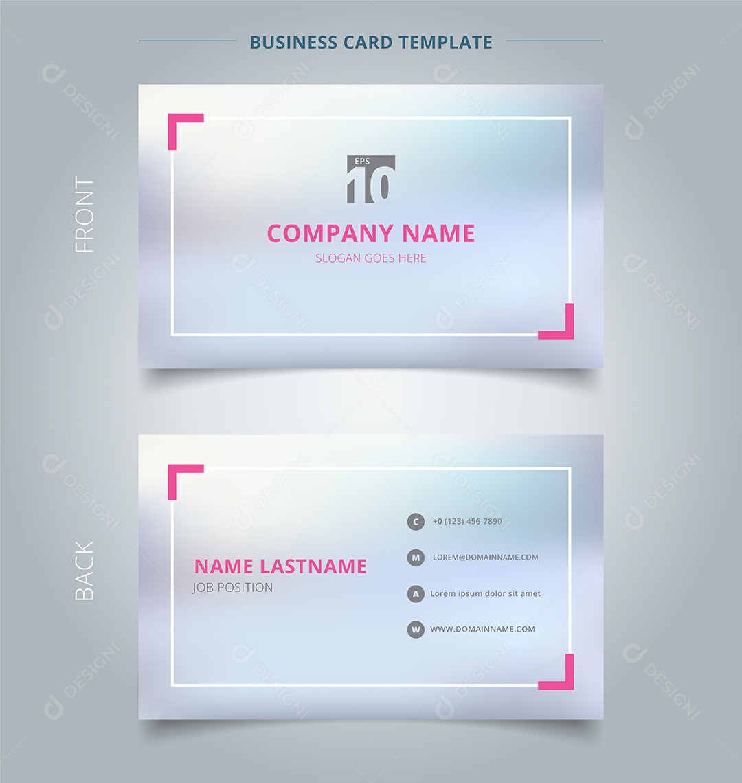 Modelo de Cartão de Visita Vetor EPS Editável