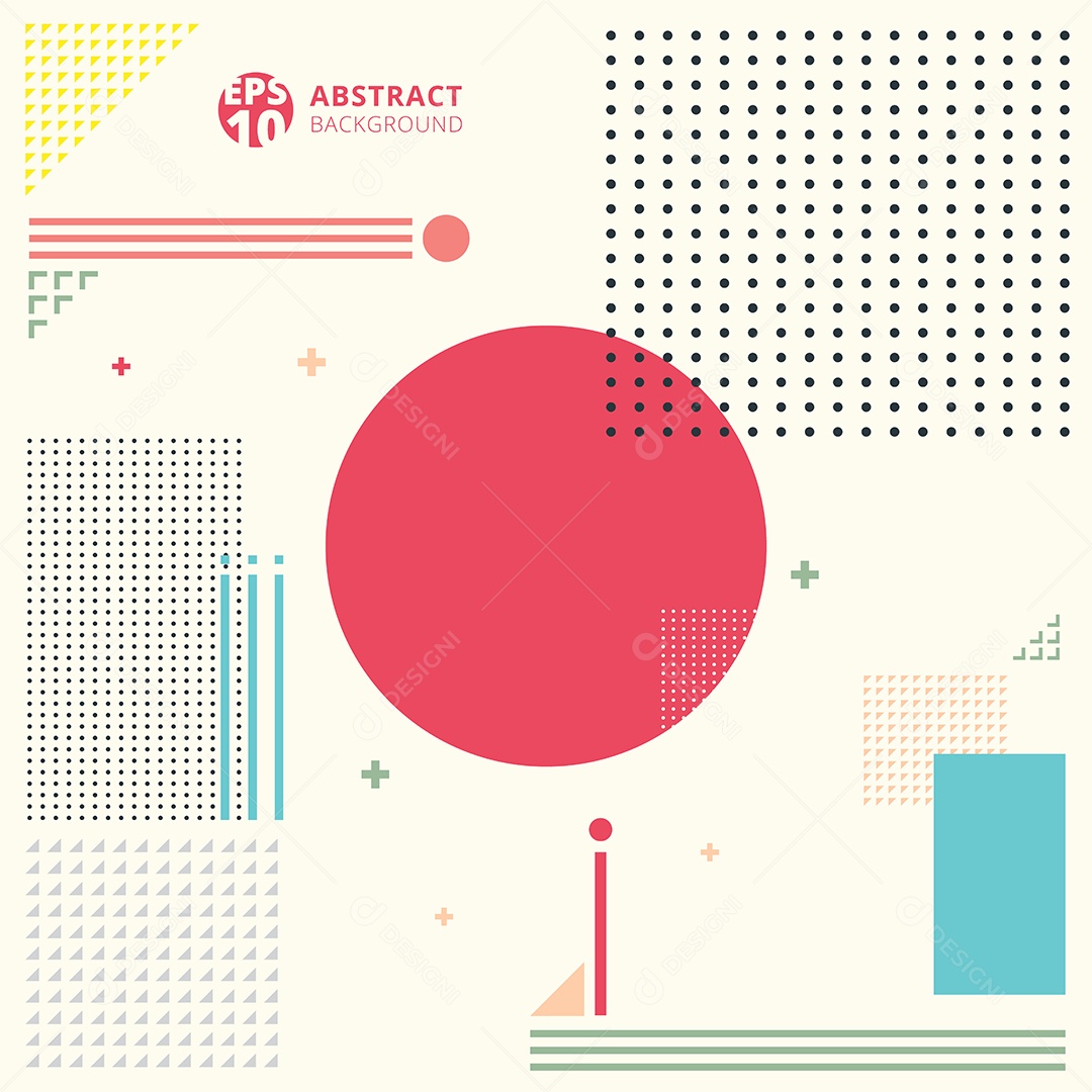 Background Geométrico de Arte Abstrata Vetor EPS