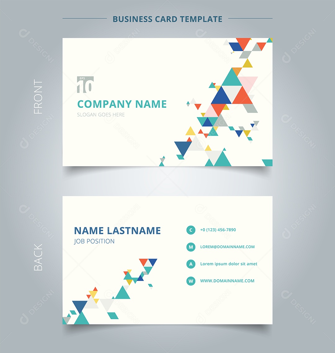 Modelo de Cartão de Visita Vetor EPS Editável