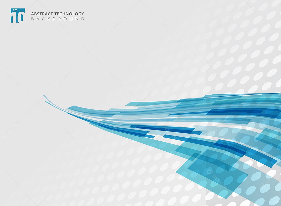 Background Curva da Tecnologia Abstrata Vetor EPS