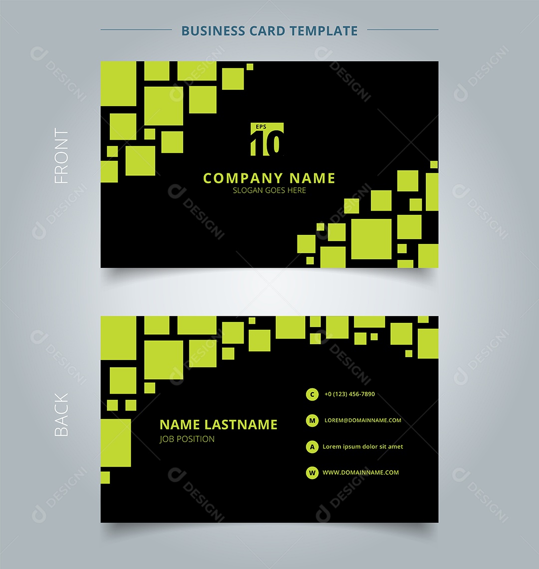 Modelo de Cartão de Visita Vetor EPS Editável