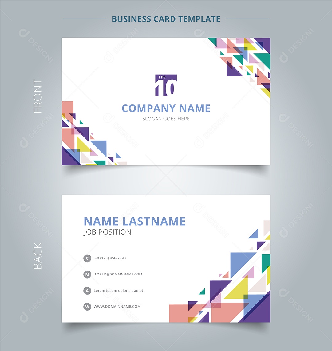 Modelo de Cartão de Visita Vetor EPS Editável