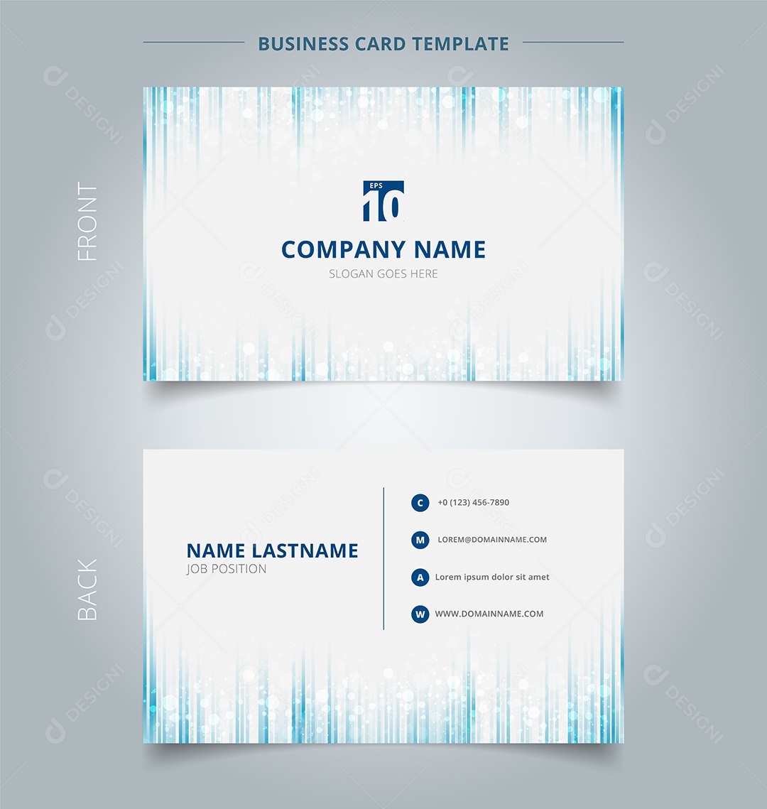 Modelo de Cartão de Visita Vetor EPS Editável