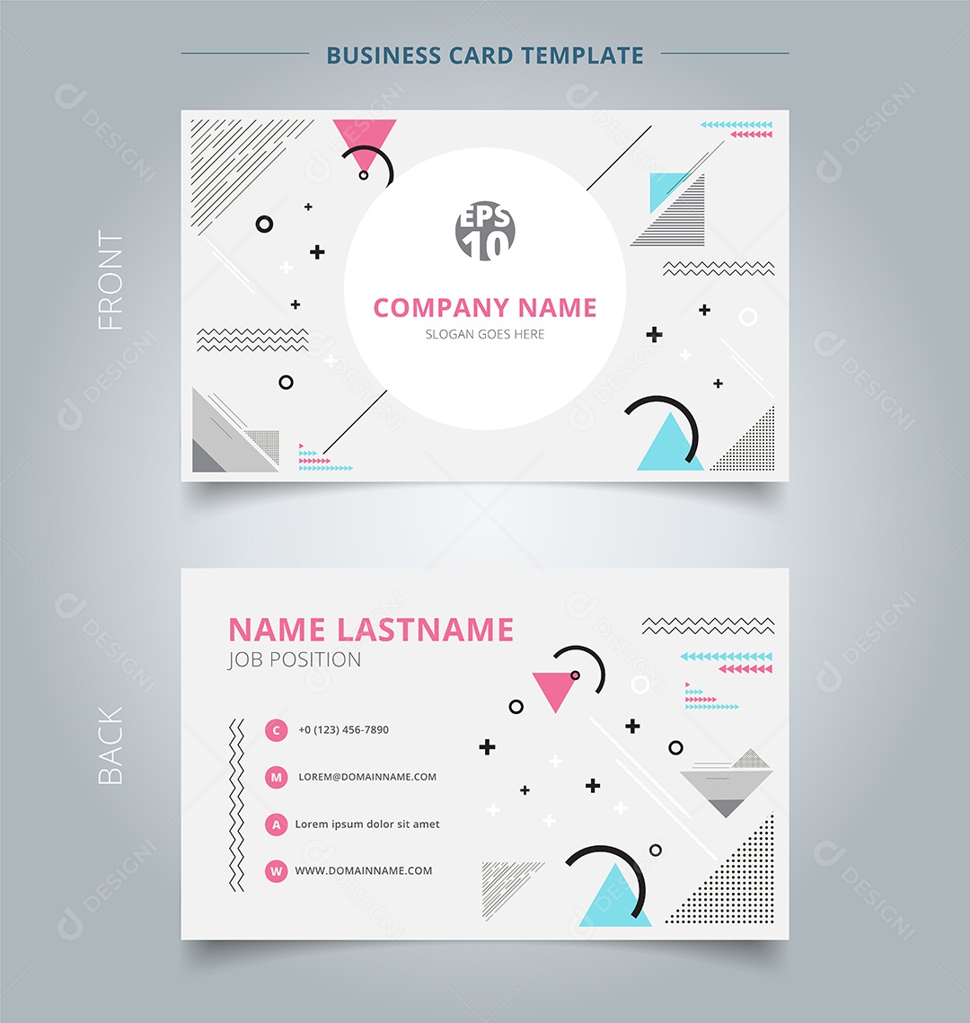 Modelo de Cartão de Visita Vetor EPS Editável