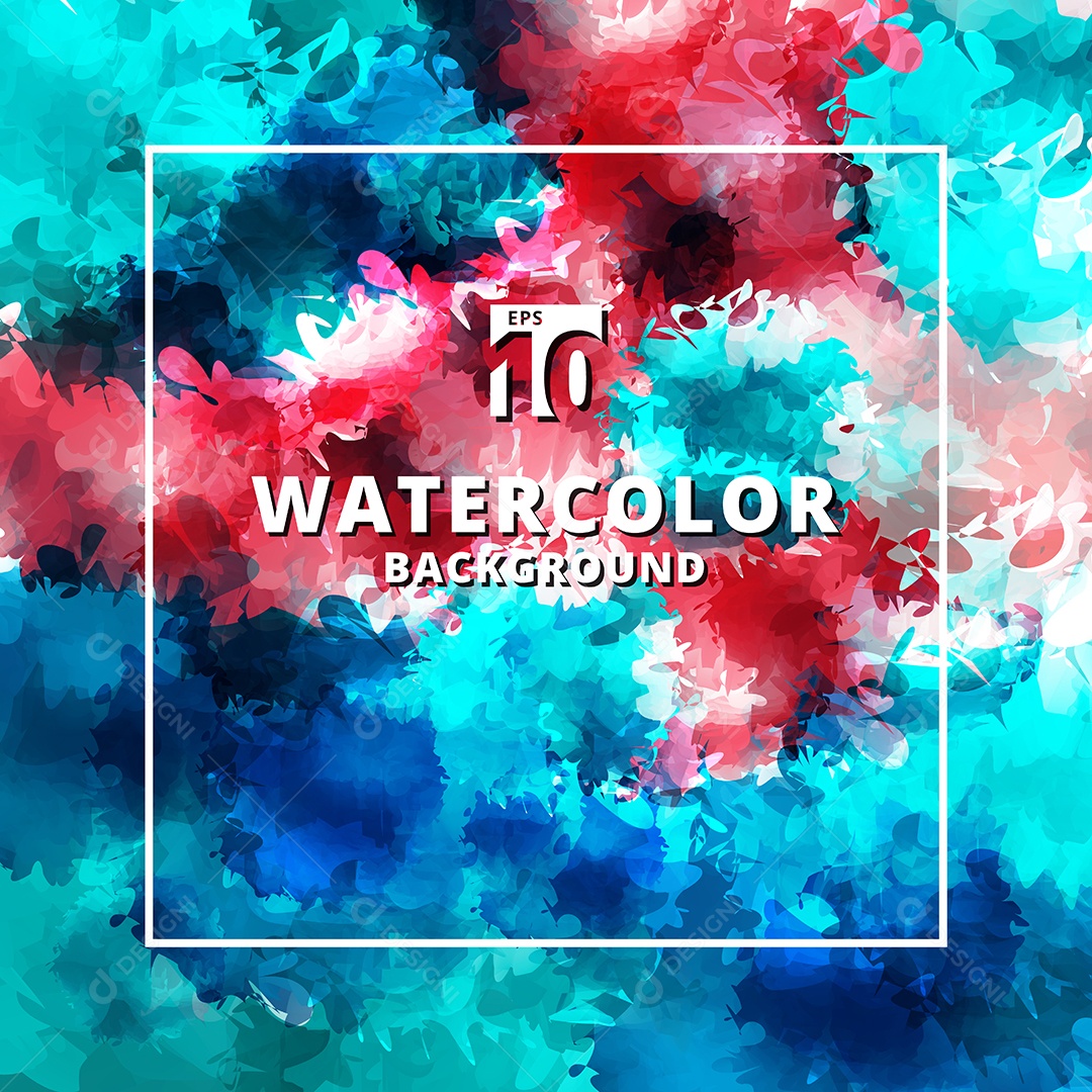 Background Texturas de Manchas de Aquarela Multicolor Abstratas Vetor EPS
