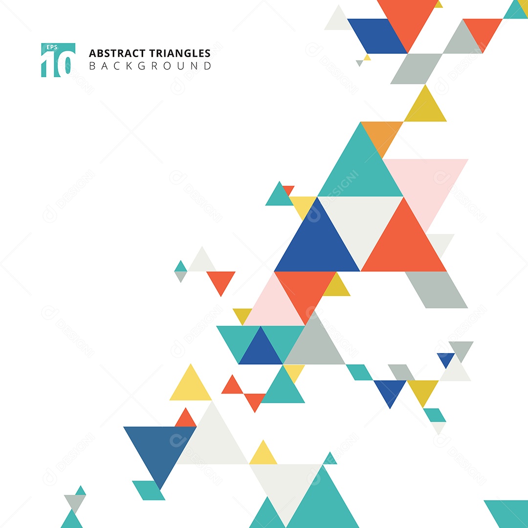 Background Elementos de Padrão de Triângulos Vetor EPS