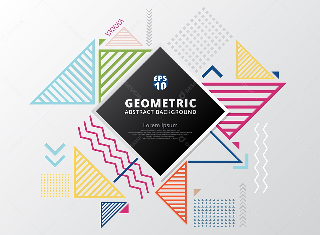 Background Linhas Coloridas Abstratas Vetor EPS Editável