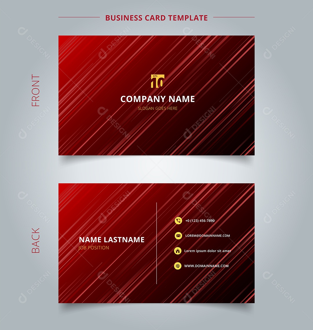 Modelo Cartão de Visita Vetor EPS Editável