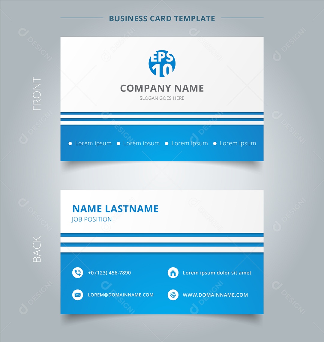 Modelo de Cartão de Visita Vetor EPS Editável
