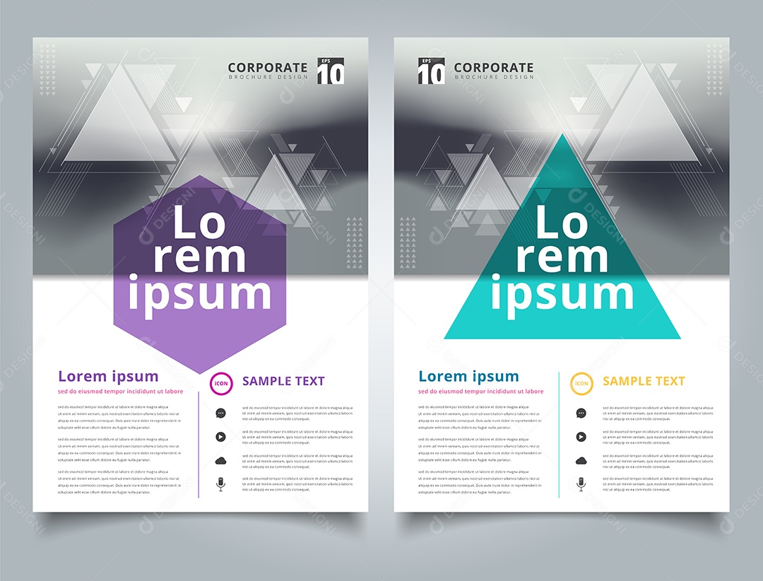 Folheto Fundo Desfocado Abstrato Vetor EPS Editável