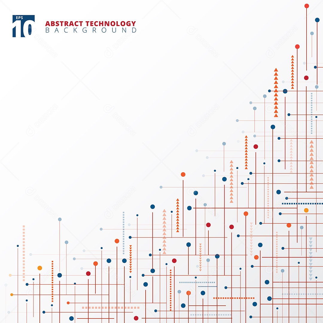 Background Tecnologia Digital Abstrata Vetor EPS Editável