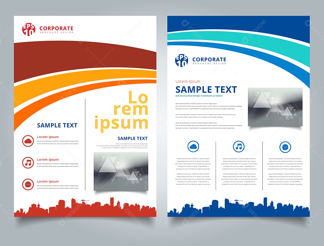 Modelo de Folheto Gráfico Vetor EPS Editável